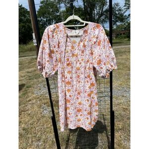 Universal Thread Floral Dress - Orange and Pink